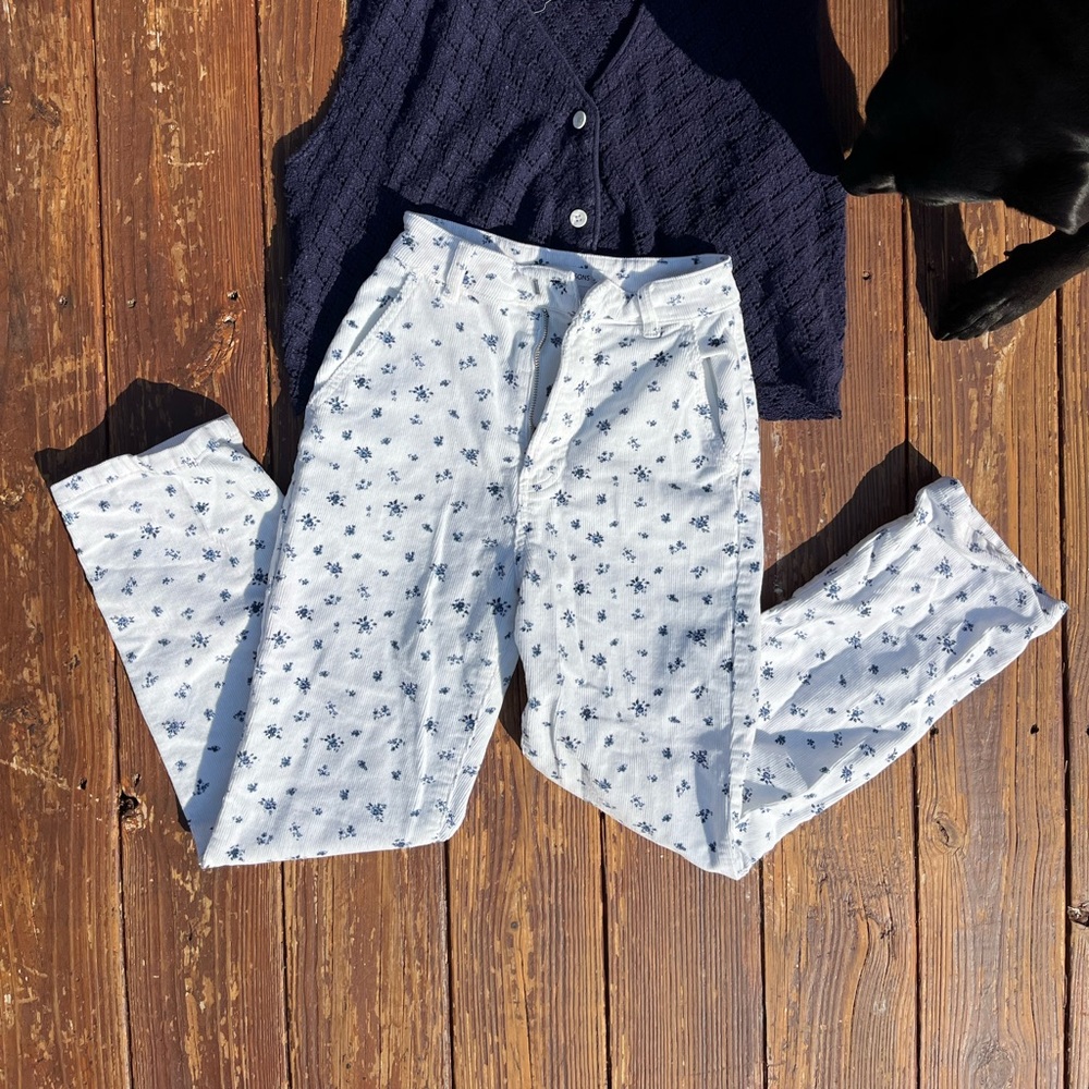 floral corduroys